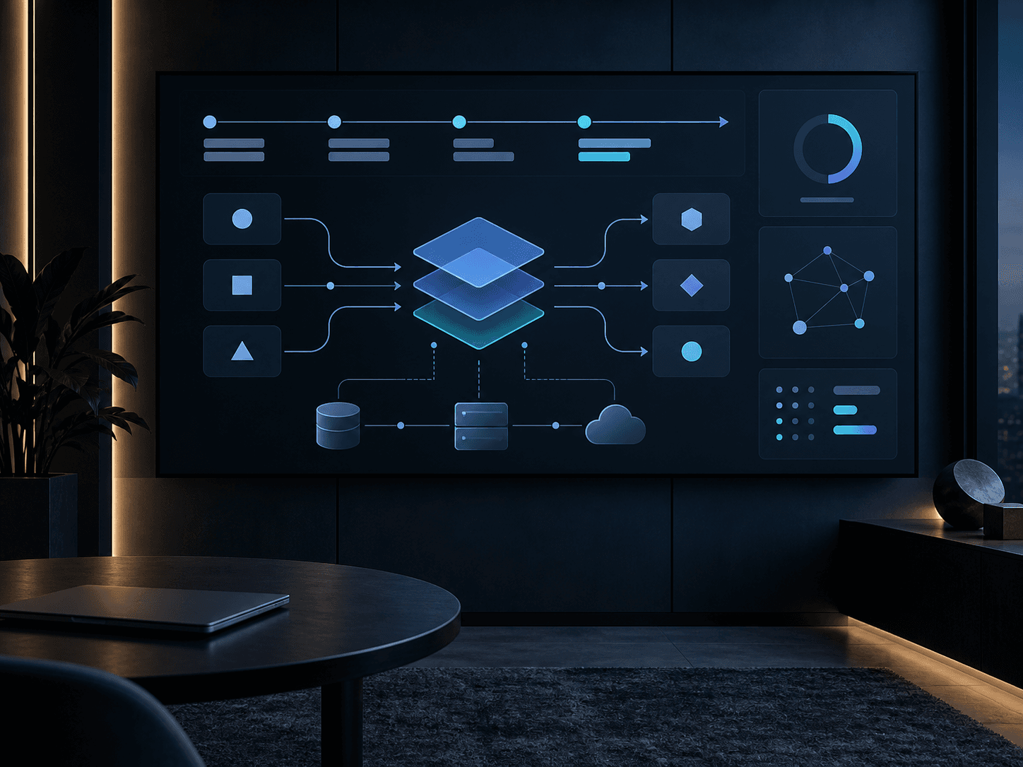 A visual software delivery roadmap and system architecture